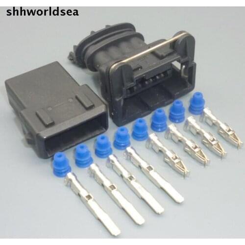 Shhworldsea 5/30/100Sets male female Multiple Connector Jpt Junior Power Timer 4 Way Socket 282192-1 Firewire oxygen sensor