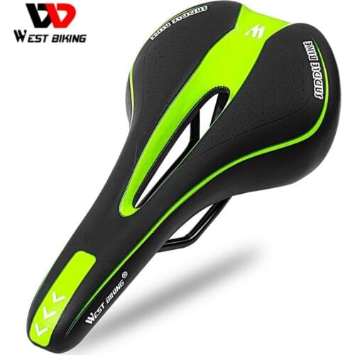WEST BIKING Bicycle Saddle Soft Breathable Silicone Cushion Road Bike Saddle Shockproof Bicycle Cycling Front Seat Saddles