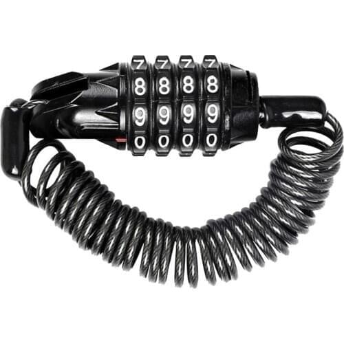 Helmet Lock Chain 4 Digit Password Combination Portable Bike Motorcycle Anti-theft Cable Lock MTB Road Cycling Accessories