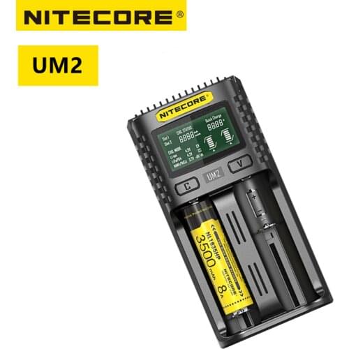 Nitecore UM2 USB Dual-SlOT QC Charger Intelligent Circuitry Global Insurance li-ion AA 18650 20700 26500 26650 Charger