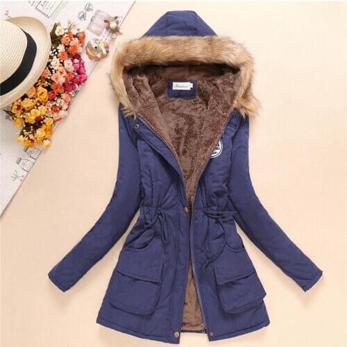 Winter Warm Fur Jacket Women Parkas 2020 Collar Hooded Zipper Outerwear Parkas Female Thick Snow Wear Long Jacket Coat Plus Size