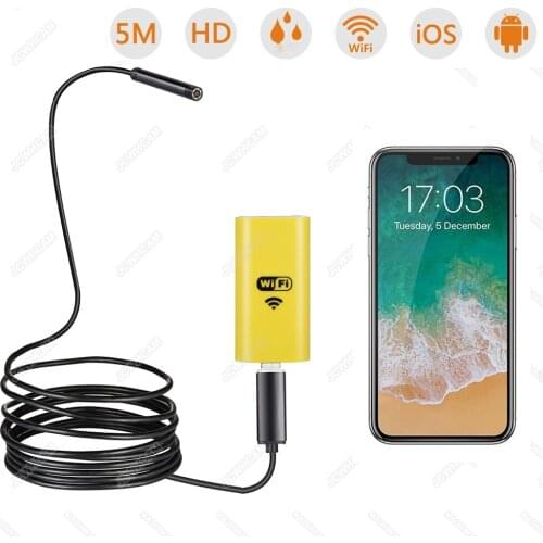 2m 8mm WIFI Endoscope Snake Pipe Inspection Waterproof Borescope Snake Camera for IOS Android OTG USB Endoscope Camera