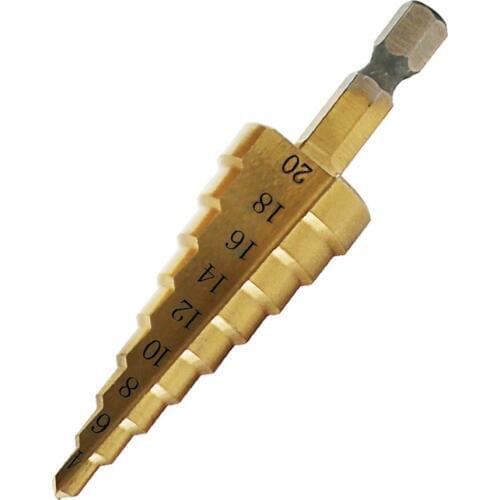 4-20mm Large HSS 4241 Steel Step Cone Drill Countersink Titanium Bit Set Hole
