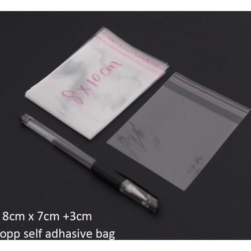 500pcs Clear Resealable Bopp/poly/cellophane Bag 8x10cm(8+2) Transparent Opp Gift Bags Plastic Packaging Self Adhesive Seal