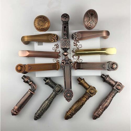 Antique Bronze Security Door Lock Handle Universal Villa Home Door Latch Pull Knob Zinc Alloy Repair Replacement Handle Hardware
