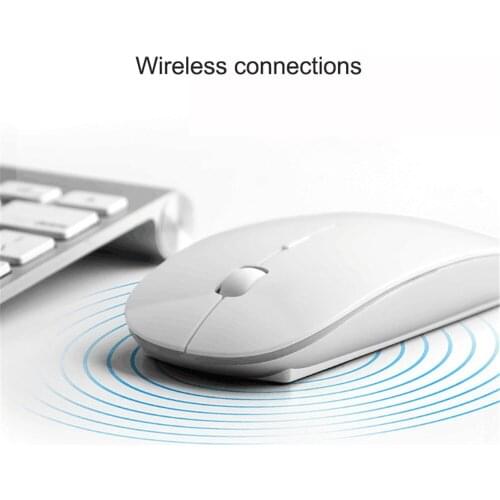 Wireless Dual Mode 2 In 1 Cordless Bluetooth 5.0 + 2.4Ghz Mouse 1600 DPI Ultra-thin Ergonomic Portable Optical Mice For PC