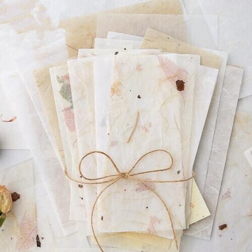 30Sheet/Bag Retro Style Material Wrapping Paper Scrapbooking Tissue Paper DIY Crafts Handmade Bookmark Floral Decor Packaging