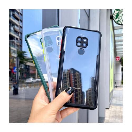 For Huawei Mate 20 Pro Case Soft Silicone Transparent PC shockproof Lens protect Back Cover Case for huawei mate 30 pro mate20