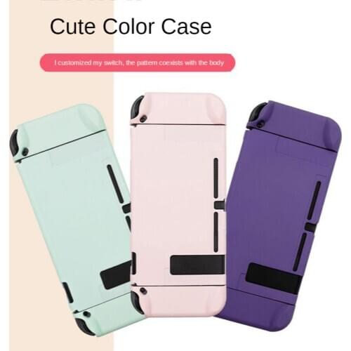 For Nintendo Switch Case Joycon Plastic Covers Can Put in Dock Split Liquid Plastic Pure Cute Color Case