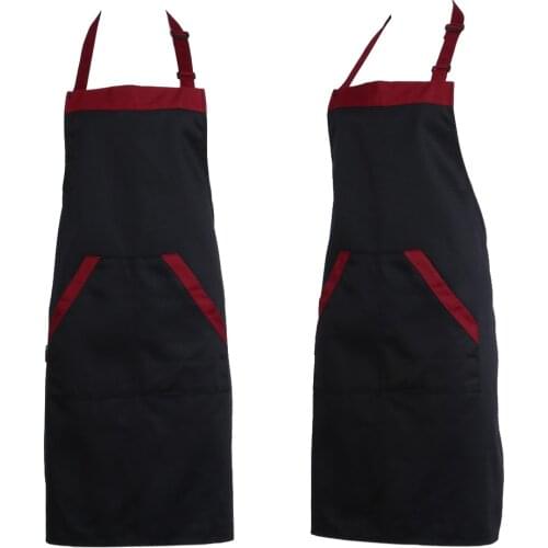 Unisex Halterneck Apron with 2 Pockets Chef Waiter Kitchen Cook Tool Hair Cutting Styling Wrap Cloth Tools