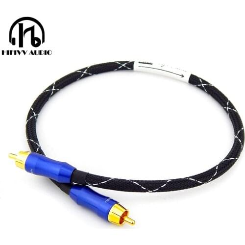 HIFI cable audio 75ohm Digital Coaxial Cable DAC Signal Cable Belden Cold Press RCA hifi amplifier cable
