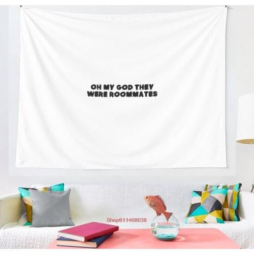And they were roommates tapestry Wall Hanging Beach Towel Throw Blanket Picnic Yoga Mat Tapestries Home Decoration