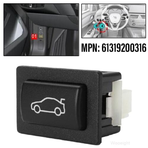 Wooeight Car Trunk Unlock Release Button OEM 61319200316 Fit For BMW 3/5/7 Series F20 F30 F35 F10 F11 F18 E84 Auto Accessories