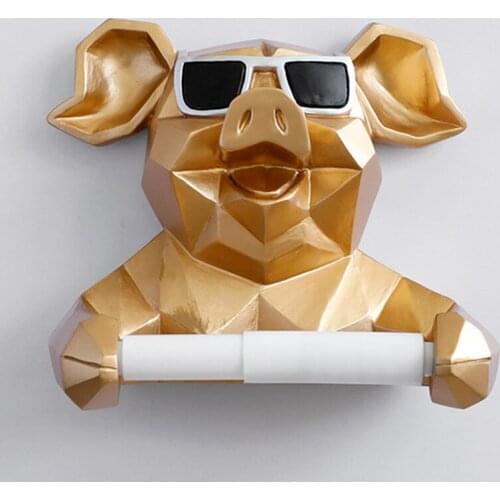 Animal tissue box Statue Figurine Hanging Tissue Holder Toilet Washroom Wall Home Decor Roll Paper Tissue Box Holder Wall Mount