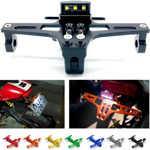 Motorcycle License Plate Bracket Holder CNC For HONDA vfr 800x crossrunner vfr 800f cb 400 super four For YAMAHA fz1 ys 150 etc