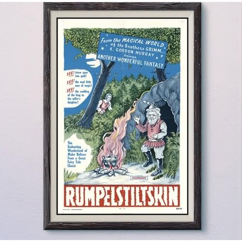N300 RUMPELSTILTSKIN Vintage Classic Movie Wall Silk Cloth HD Poster Art Home Decoration Gift