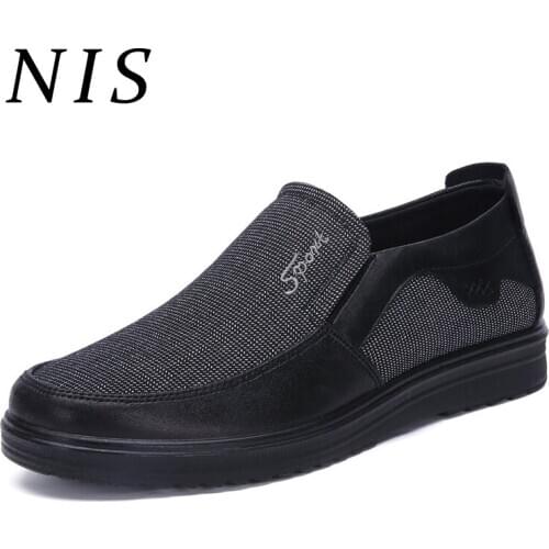 NIS Men Shoes Casual Old Beijing Style Breathable Cloth Slip On Shoes Men Soft Spring Summer Flats Sneakers Plus Size 39-50 New