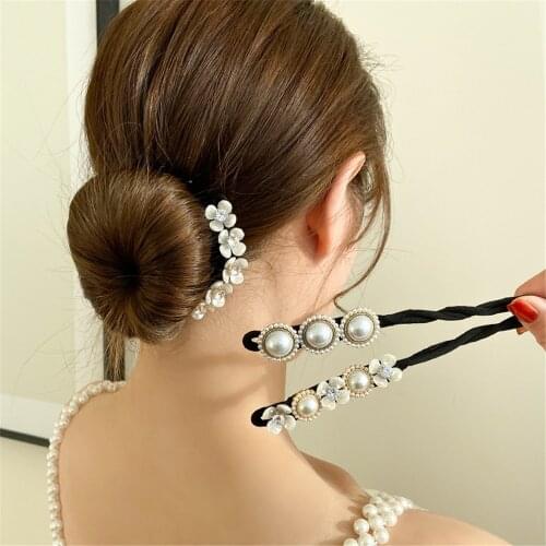 New Pearl Hairpin DIY Hair Braiding Lazy Braider Tool Hair Clips For Women Headband Hair Styling Accessories