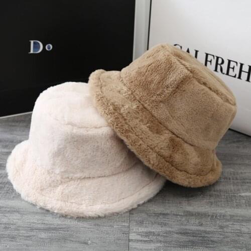 New Autumn/winter Bucket Hat British Curled Soft Plush Basin Hat Thickened Warmth Mens Panama Hat Hip Hop Bob Ladies Bucket Hat