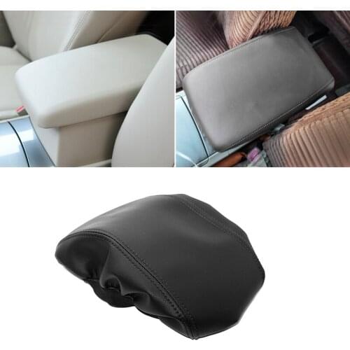 Armrest Leather Cover For Toyota Highlander 2009 2010 2011 2012 2013 2014 Car Center Control Armrest Box Elastic Band Cover Trim