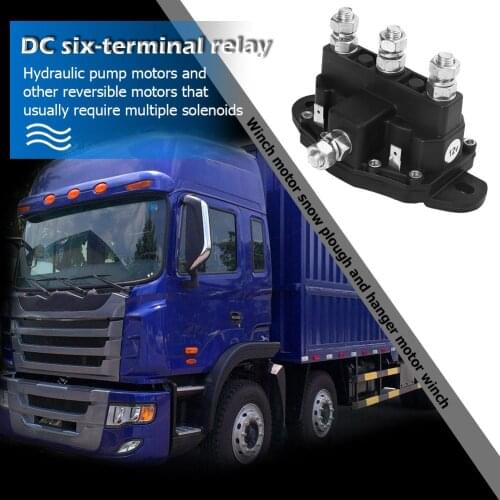 12V 6 Post Relay Winch Motor Reversing Solenoid Switch Exquisite for Construction Truck Necessary Automobile Universal Supplies