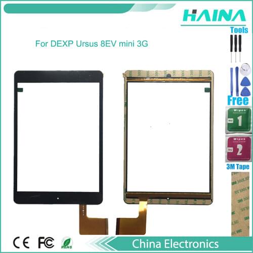 7.85 inch phone Touch Screen For DEXP Ursus 8EV mini 3G Touchscreen Digitizer Front Glass Touch Panel Sensor 3m Tape Touchpad