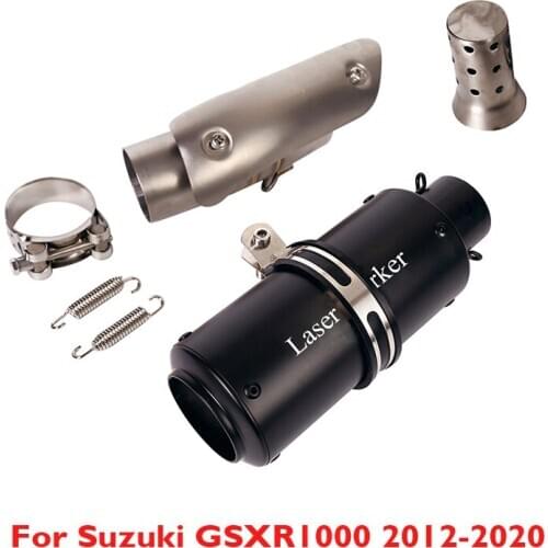 Motorcycle Slip on Pipe Exhaust System Muffler Tip Silencer Connect Link Tube Connection for Suzuki GSXR1000 2012-2020