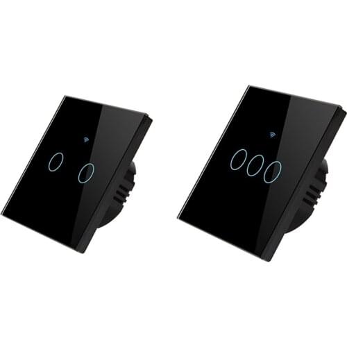 Tuya Wifi+Rf Smart Press Wifi+Remote Control Switch Compatible with Alexa Google Home Smart Life App(EU Plug)