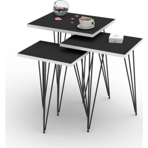 Modern Larose Zigon Coffee Table Faye Cvz 3 Pcs (50*40*30-45*35*25-40*30*20) rectangle coffe table