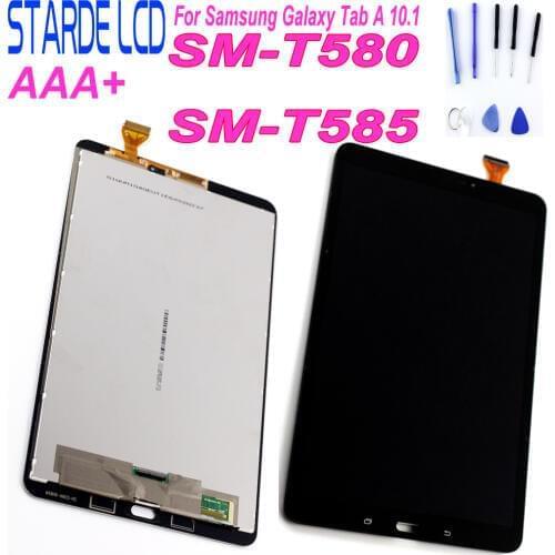 STARDE Replacement LCD For Samsung Galaxy A 10.1 SM-T580 T585 LCD Display Touch Screen Digitizer Assembly Black White with Tools