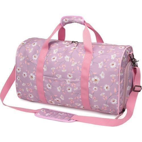 Women Fitness Gym Bag Large Pink Sports Yoga Training Handbag Dry and Wet Separation Luggage Bag Travel Swimming Blosa