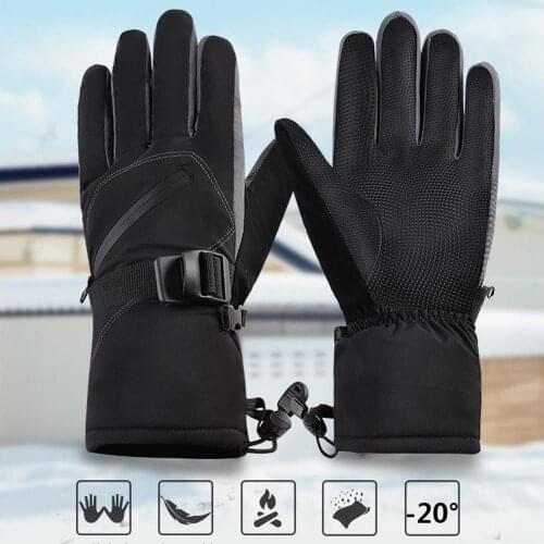 Thermal Ski Gloves Men Women Winter Skiing Fleece Waterproof Snowboard Gloves Touch Screen Snow Motorcycle Warm Mittens