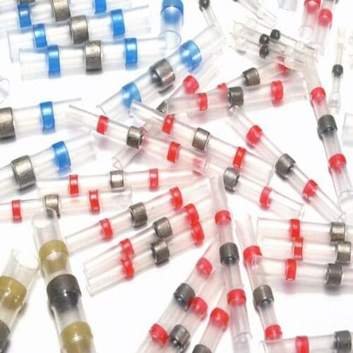 50PCS/200Pcs Heat Shrinkable Connection Terminal Waterproof Solder Casing Pipe Wire Insulation Butt Connector