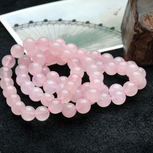 Natural Pink Crystal Bracelet Pink Macaron Womens Jewelry Round Bead Crystal Bracelet bracelet for women