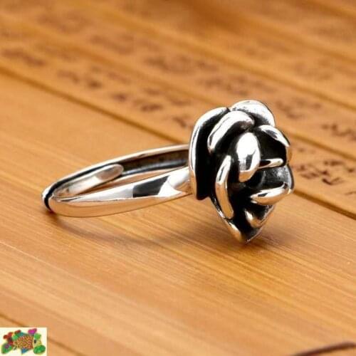 Self-defense ring womens special 925 silver fighting weapon tiger finger clasp anti-wolf trap