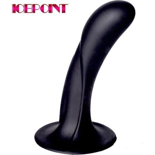 Liquid Silicone Anal Plug Powerful Suction Cup Prostate Massager Dildo G-spot Butt Stimulator Adult Sex Toys for Women and Men