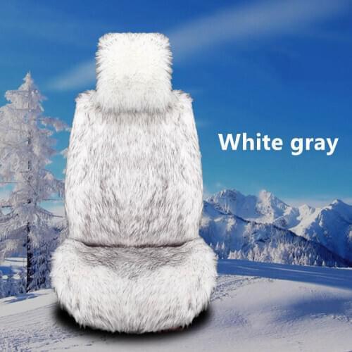 Winter Wool Car Seat Plush Seat Cover Warm Universal Seat Cushion Car Seat Single Seat Five Seat
