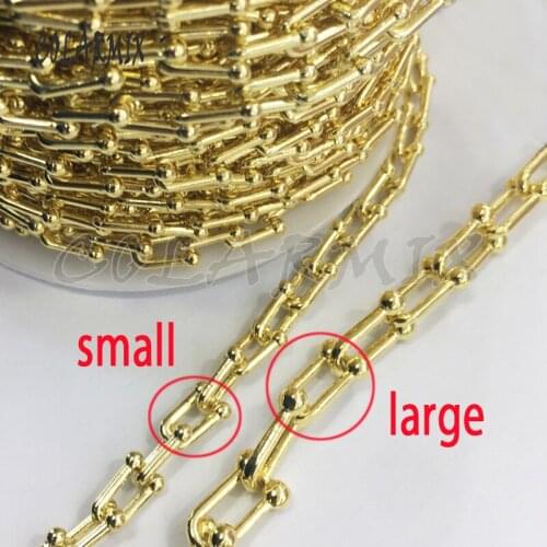 5 Meter Gold Chain for necklace Making accessories for pendants necklace making adjustable jewelry accessories for women 51031