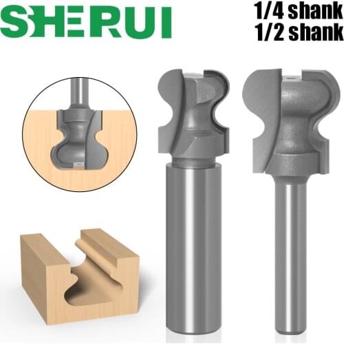 1/2" Shank1/4 shank double finger Bits for Wood Industrial Grade Double Finger Bit Woodworking Tools Wood Milling Cutter End