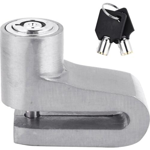 1Pc Motorcycle Lock Anti Theft Bike Disc Brake Lock Theft Protection Lock Core for Motorcycle Scooter Motorbike (Red)