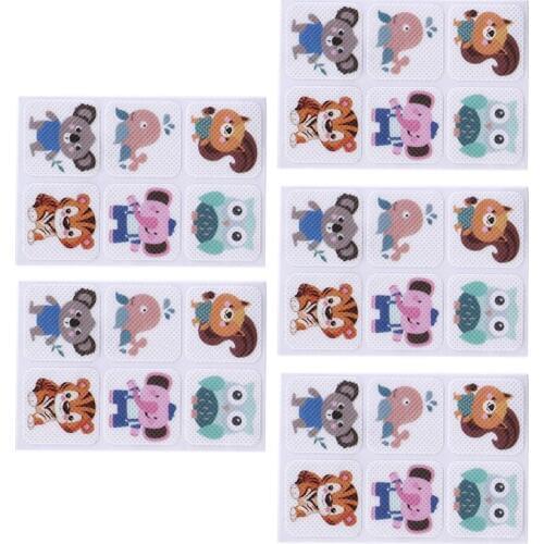 10sheets=60pcs Cartoon Mosquito Patch Square Anti-Mosquito Repellent Patch Stickers For Children Toddler Infant Kids