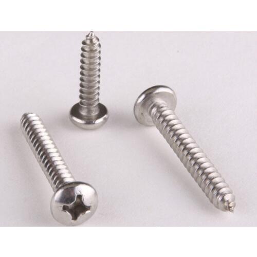 10PCS Authentic Stainless Steel 304 Round Head Self-Tapping Screws / Pan Head Self-Tapping Screws M5 * 25
