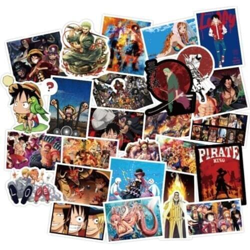 200Pcs/Pack One Piece Graffiti Stickers Japanese Anime For Motorcycle Luggage Laptop Bicycle Skateboard Pegatinas Car styling