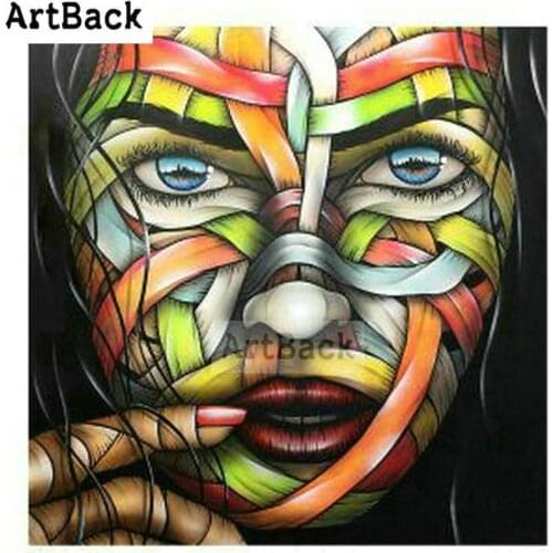 5d diy diamond painting two girls painted full square 100% resin stick drill embroidered 3d cross stitch artwork 50x50cm new