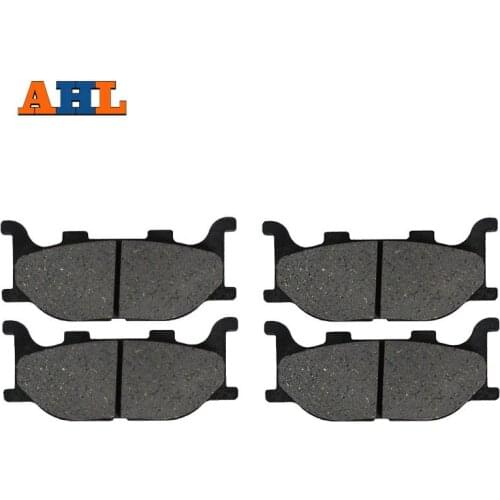 AHL 2 Pairs Motorcycle Brake Pads for YAMAHA XVS 1100 XVS1100 V-Star Custom / Classic / Silverado 1999-2007 Black Brake Disc Pad