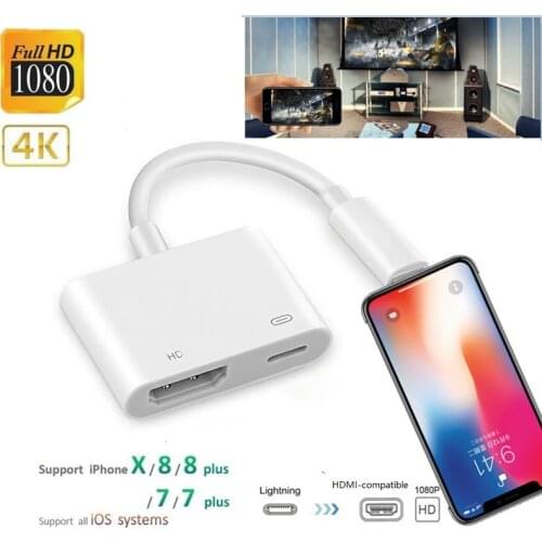 BESIUNI Lighting for iPhone to HDMI-compatible AUDIO Adapter For ipad AV Adapter Converter for iPhone X/11/8P/6S/7P/iPad Air