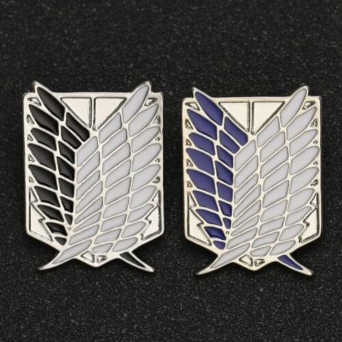 Attack On Titan Brooch Pin Wings of Liberty Freedom Scout Regiment Legion Survey Recon Corp Eren Badge Anime Jewelry Wholesale