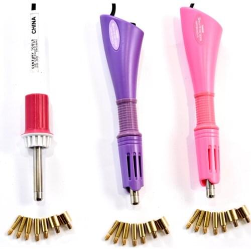 Fast Heated! Hot Fix Rhinestone Applicator Purple / Pink White Choice Hotfix Applicator Iron-on Wand Heat-fix Tool Bags Y2643