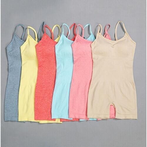 One Piece Seamless Yoga suit Women Workout Sportswear Gym Clothing Jumpsuit Shorts Sports Bra Rompers Sports Shorts Suit