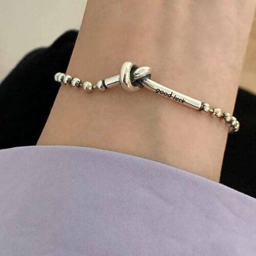 Letter Card Knotted Chain Charm Bracelet For Women Adjustable Simple Korean Fashion New Trendy Hot Sale Punk Girl Lady Jewelry